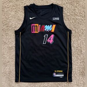 Miami Heat Tyler Herro Nike Black 2021/22 Swingman Jersey City Edition Youth L